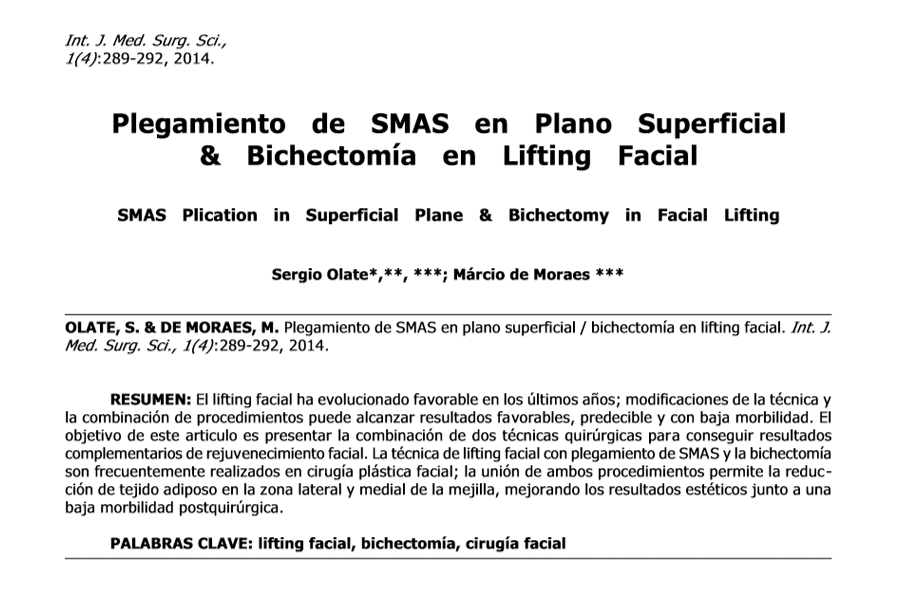 Plegamiento de SMAS en Plano Superficial & Bichectomía en Lifting Facial